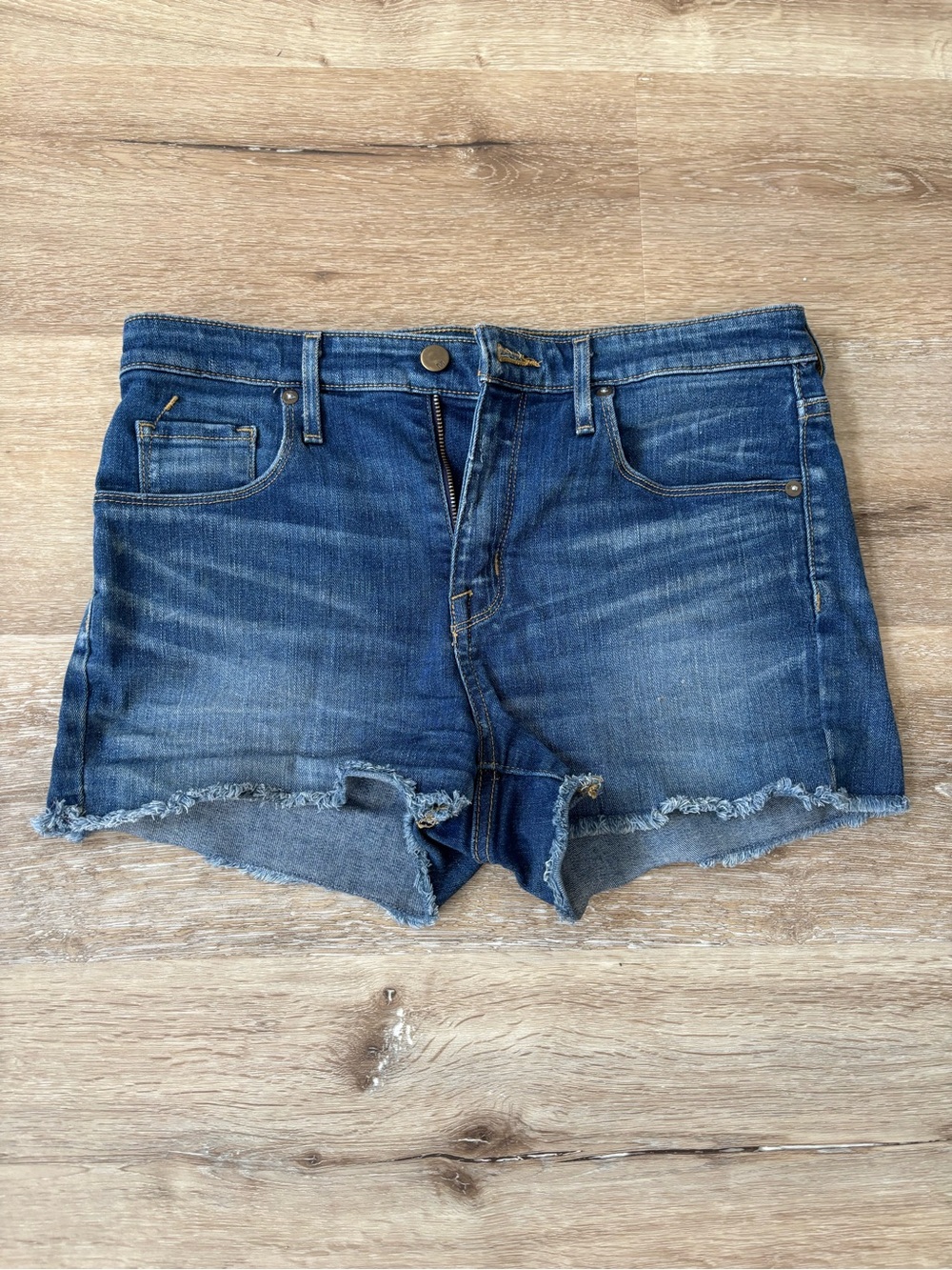 Mossimo Supply Co. Distressed Blue Denim Cutoff Shorts